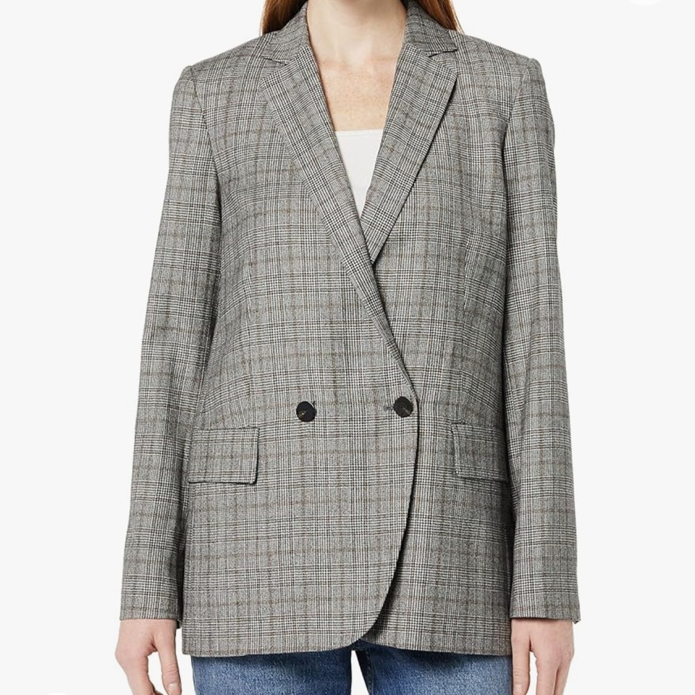 Theory Double Breasted Wool Blazer